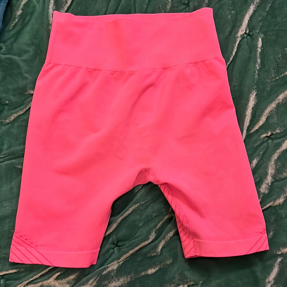Pink biker shorts